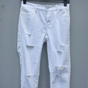 White Distressed Denim